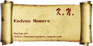 Kedves Nemere névjegykártya